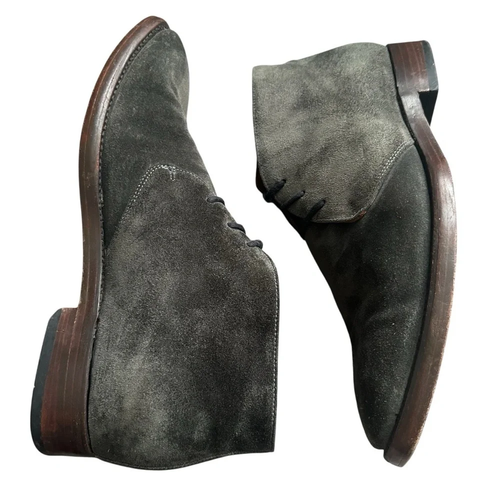 FRYE CHARCOAL SUEDE WESTON CHUKKA BOOTS SIZE 12